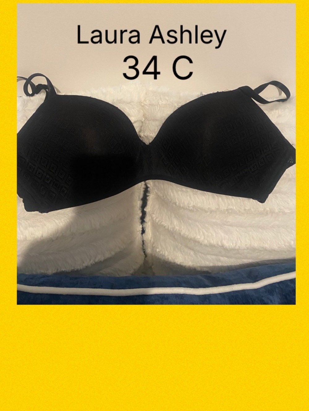 Laura Ashkey Bkack Bra Size 34 C, Excel. Cond…